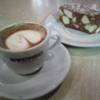 Sacred - Double cortado and lolly cake - Coffee & Tea Near Me - London, XGL