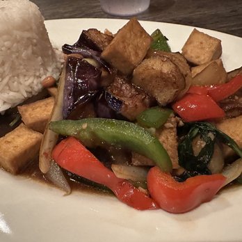 Thai Chili Pho - Tofu and eggplant  (aubergine) - Bubble Tea Near Me - Putnam, Connecticut