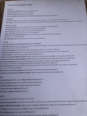 Menu photo 1 Devonshire Arms London, XGL Menu photo 1 Devonshire Arms London, XGL