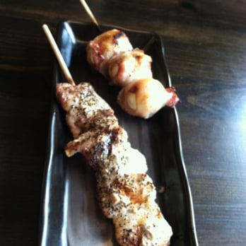 Yataimura Maru - Quail egg wrapped in bacon and Pork belly yakitori - Sushi Bars Near Me - Portland, Oregon Yataimura Maru - Quail egg wrapped in bacon and Pork belly yakitori - Sushi Bars Near Me - Portland, Oregon