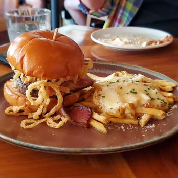 Saint & Second - S&S Signature Burger w/ Truffle Fries - New American Near Me - Long Beach, California