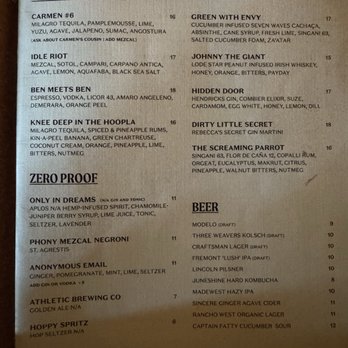 Checker Hall - Menu alcohol - Mediterranean Near Me - Los Angeles, California