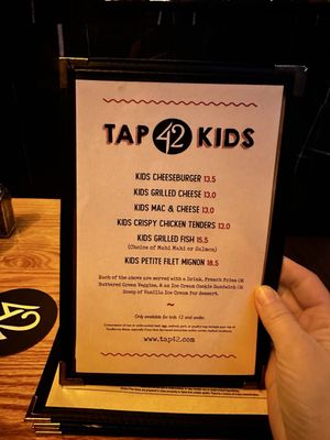 Menu photo 5 Tap 42 Fort Myers, FL