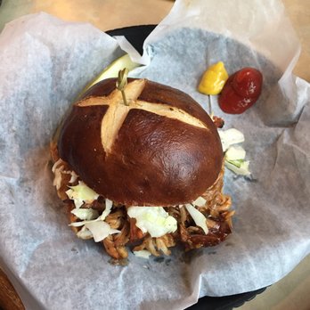 Redamak's - Pulled pork sandwich with honey BBQ. - Burgers Near Me - New Buffalo, Michigan