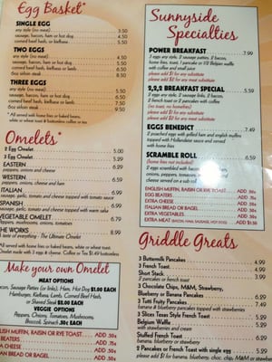 Menu photo 8 Sunnyside Diner Lawrence, MA