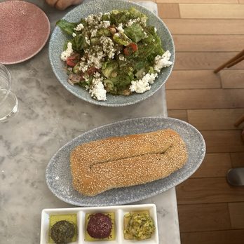 K'Far Cafe - Labneh trio, salad - Cafes Near Me - Philadelphia, Pennsylvania K'Far Cafe - Labneh trio, salad - Cafes Near Me - Philadelphia, Pennsylvania