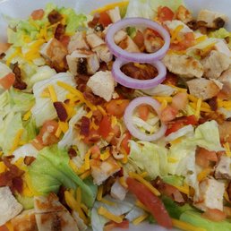 Had a chichen salad at the waffle shoppe today and it was really good, thumbs up to the chef. Had a chichen salad at the waffle shoppe today and it was really good, thumbs up to the chef.