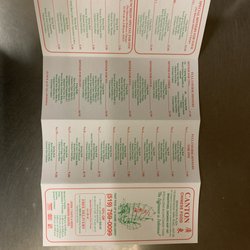 Canton Chinese Food - Menu