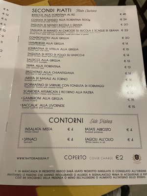 Menu photo 1 Trattoria Guelfa Florence, FI Menu photo 1 Trattoria Guelfa Florence, FI