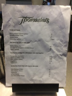 Menu photo 2 Thomasina's Princeton, BC Menu photo 2 Thomasina's Princeton, BC