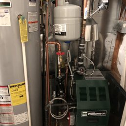 New furnace installation.  They faced a tremendous challenge finding one that fit in my utility closet.
