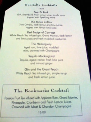Menu photo 8 Bookmarks New York, NY Menu photo 8 Bookmarks New York, NY