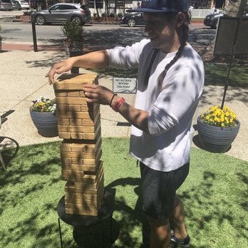Dana V. Wines - Jenga on the patio - Wine Tasting Room Near Me - Solvang, California
