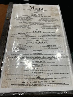 Menu photo 1 Latchstring Restaurant Lead, SD