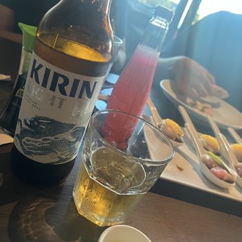 Sushiholic Arcadia - Kirin Light and large sake bomb - Sushi Bars Near Me - Phoenix, Arizona Sushiholic Arcadia - Kirin Light and large sake bomb - Sushi Bars Near Me - Phoenix, Arizona