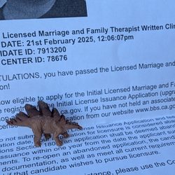 The Therapist Development Center - Passed!! With support from TDC and "Studysaurus" ;)