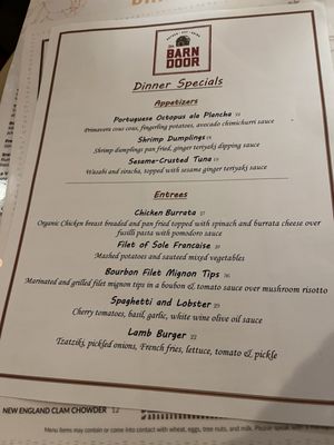 Menu photo 4 Barn Door Restaurant Ridgefield, CT Menu photo 4 Barn Door Restaurant Ridgefield, CT