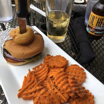 Big Whiskey's American Bar & Restaurant - BBQ hamburger with sweet potato fries - American Near Me - Springfield, Missouri
