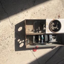 Mckenzie Electric - Old Breaker box off the pole.