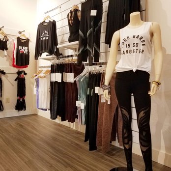 Pure Barre - Clothing sold at the pure barre boutique in front of the reception/ cashier area next to the fitness room. - Barre Classes Near Me - Augusta, Georgia
