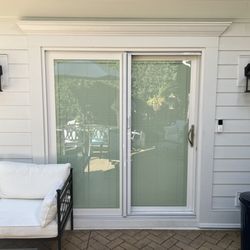 Great American Exteriors - Havington patio door insulated James Hardie siding with custom gramex trim.