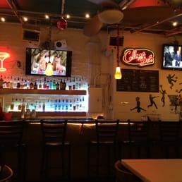 Outside patio bar. Most all high ball liquor is here. I had the Knobs creek
