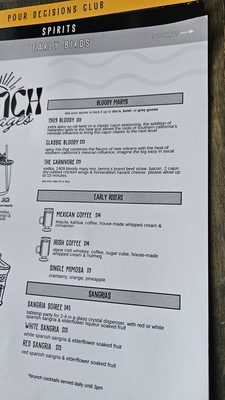 Menu photo 2 1909 Temecula, CA