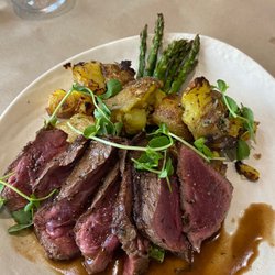 The Nest Cocktail Bar & Kitchen - Flat Iron steak - rare. Delish !