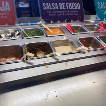 Taco Cabana - Empty and dirty salsa bar - Mexican Near Me - Albuquerque, New Mexico