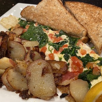 Keke's Breakfast Cafe - The Greek omelette with egg whites, wheat toast and home fries. Good morning! - Breakfast & Brunch Near Me - Brandon, Florida
