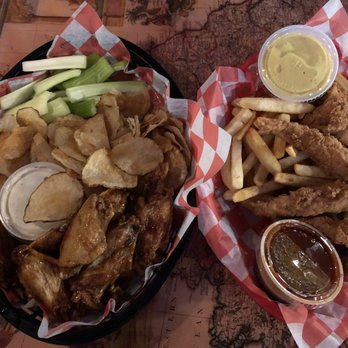 Publick House - Spicy Teriyaki Wing basket (left), Chicken Tender basket (right) - American Near Me - Columbia, South Carolina