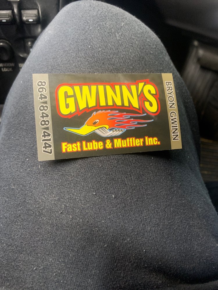 GWINN’S FAST LUBE & MUFFLER 121 W Wade Hampton Blvd, Greer, South