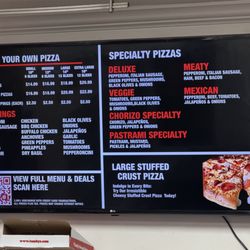 Tumby's Pizza - Pizza Menu