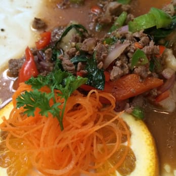 Thai Opal - Spicy basil eggplant with beef - Thai Near Me - Dallas, Texas