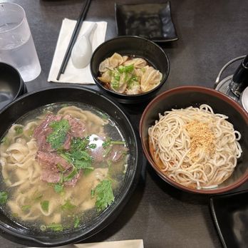 A & J Restaurant - Spicy Wonton w/Hot Red Sauce Noodles in Hot Spicy Sesame Sauce and Topped w/Peanut Powder Beef Noodle Soup - Taiwanese Near Me - Irvine, California A & J Restaurant - Spicy Wonton w/Hot Red Sauce Noodles in Hot Spicy Sesame Sauce and Topped w/Peanut Powder Beef Noodle Soup - Taiwanese Near Me - Irvine, California
