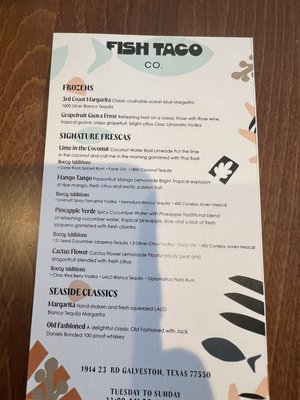 Menu photo 8 Fish Company Taco Galveston, TX Menu photo 8 Fish Company Taco Galveston, TX
