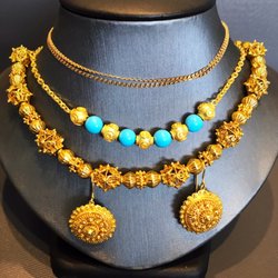 Gorgeous handmade 18k Necklaces..the details in the piece is all hand done