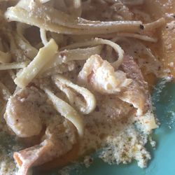 Mariscos Las Islitas - "Pasta Brava" came out with Oil noodle soup