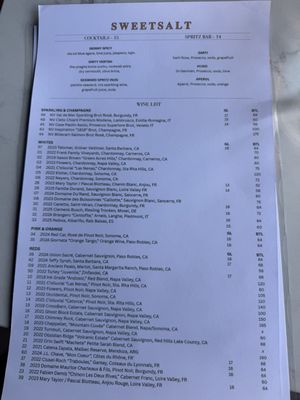 Menu photo 1 Sweetsalt Toluca Lake, CA
