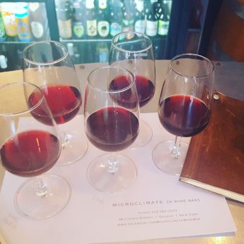 Microclimate Wine Bar - Cab Franc flight - Wine Bars Near Me - Geneva, New York