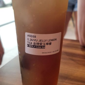Wanpo Tea Shop - Aiyu jelly lemon tea - Tea Rooms Near Me - Katy, Texas