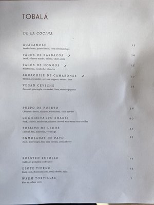 Menu photo 8 Tobalá Bronx, NY