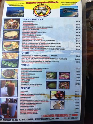 Menu photo 2 Taquitos Acapulco-Vallarta Puerto Vallarta, JAL Menu photo 2 Taquitos Acapulco-Vallarta Puerto Vallarta, JAL