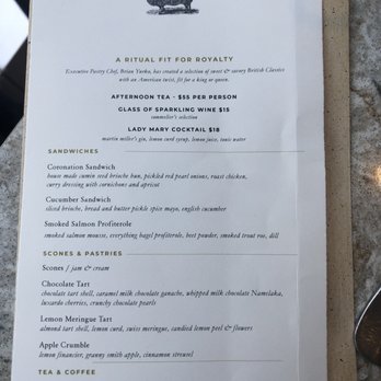 Queensyard - High tea  menu - Modern European Near Me - New York, New York