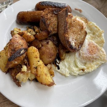 Plow - Two eggs with chicken apple sausage - Breakfast & Brunch Near Me - San Francisco, California Plow - Two eggs with chicken apple sausage - Breakfast & Brunch Near Me - San Francisco, California