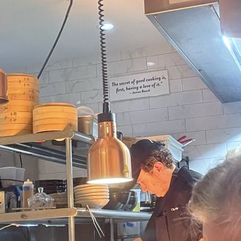 Lotus Noodle Bar - Love James Beard quote in the kitchen - Ramen Near Me - St. Augustine, Florida