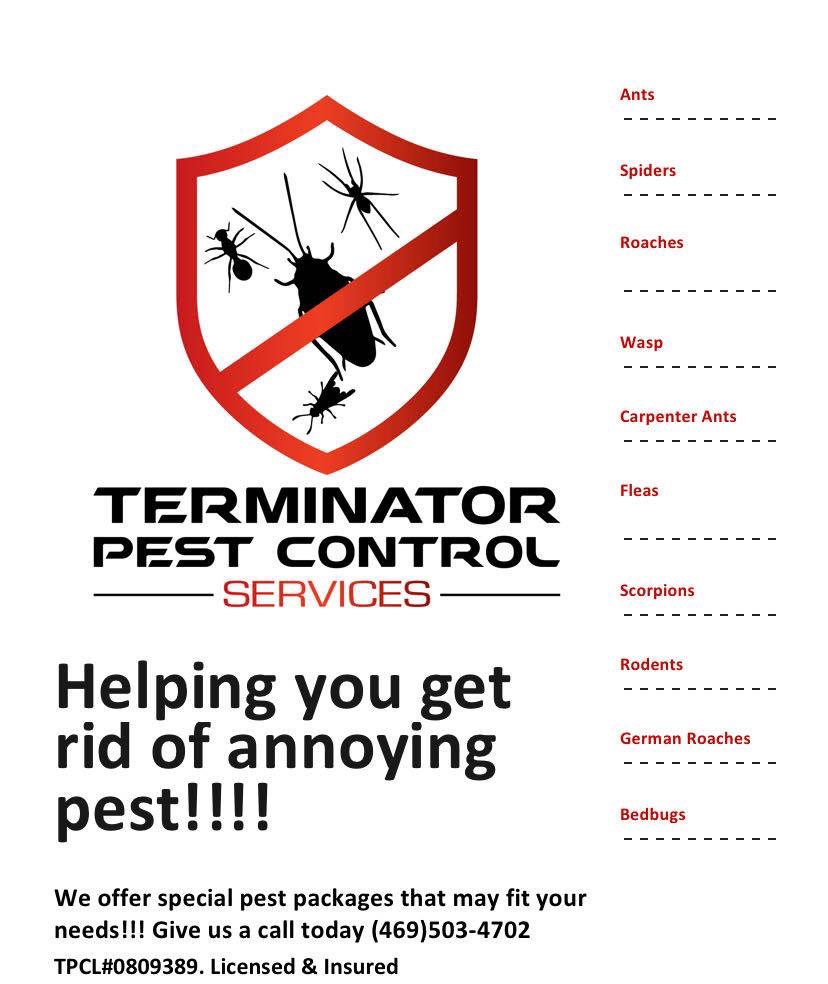 TERMINATOR PEST CONTROL SERVICES Arlington, TX Yelp