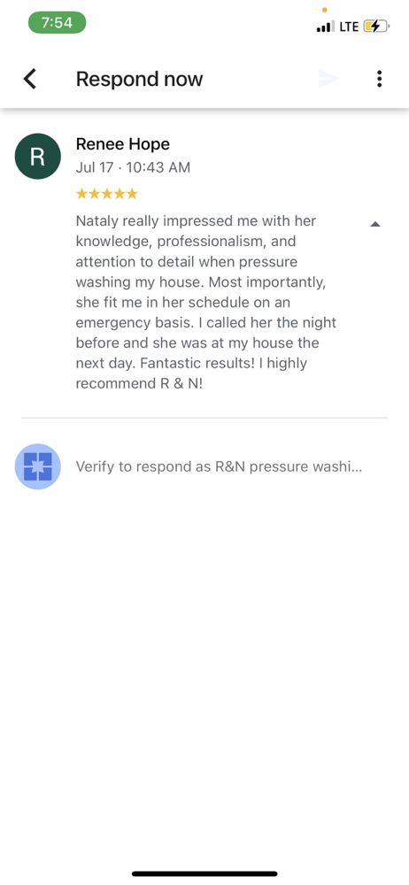 Slide of R&N Pressure Washing