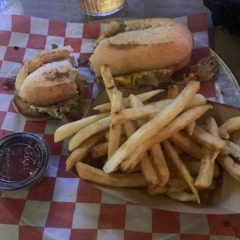 Backyard - Dallas - Grilled Chicken poboy with fries - New American Near Me - Dallas, Texas