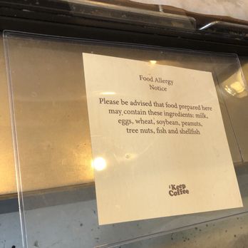 The Keep Coffee - Food allergy notice - Bakeries Near Me - San Diego, California The Keep Coffee - Food allergy notice - Bakeries Near Me - San Diego, California